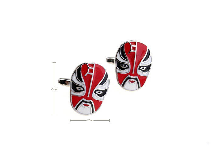 Peking Opera Mask Cufflinks  Multi Color Fashion Cufflinks Paint Cufflinks Music Wholesale & Customized  CL671154