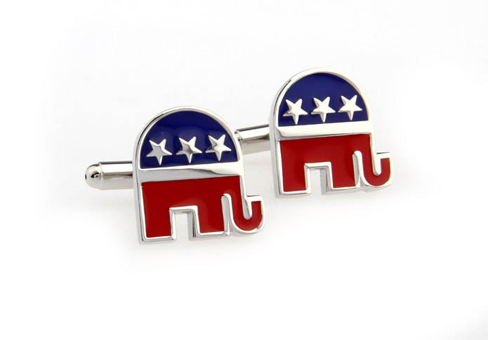 U.S. Republican Party Cufflinks  Multi Color Fashion Cufflinks Paint Cufflinks Flags Wholesale & Customized  CL671165