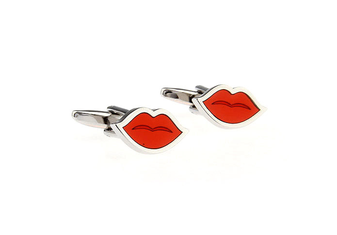 Kiss lips love Cufflinks  Red Festive Cufflinks Paint Cufflinks Flags Wholesale & Customized  CL671198