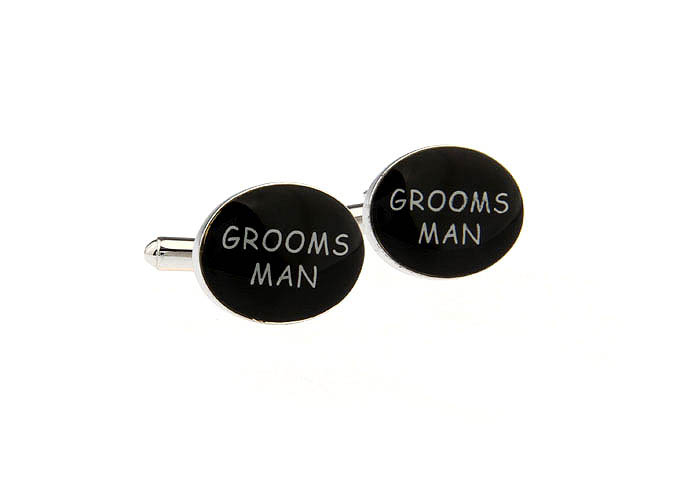 GROOMS MAN Cufflinks  Black Classic Cufflinks Paint Cufflinks Wedding Wholesale & Customized  CL671245