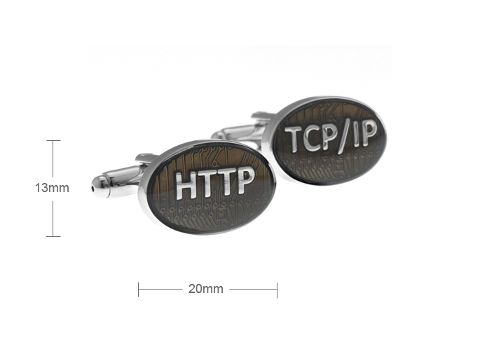 HTTP TCP/IP Cufflinks  Khaki Dressed Cufflinks Paint Cufflinks Symbol Wholesale & Customized  CL671726