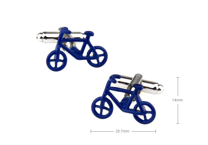 Fixed gear bike Cufflinks  Blue Elegant Cufflinks Paint Cufflinks Transportation Wholesale & Customized  CL671764