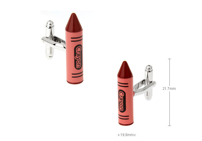 Crayon Cufflinks  Red Festive Cufflinks Paint Cufflinks Tools Wholesale & Customized  CL671789