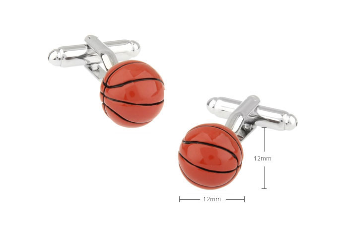 Basketball Cufflinks  Orange Cheerful Cufflinks Paint Cufflinks Sports Wholesale & Customized  CL671881