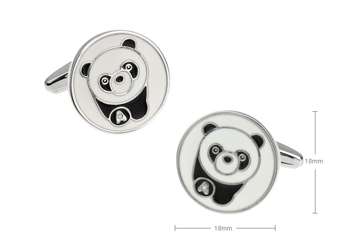 Panda Cufflinks  Black White Cufflinks Paint Cufflinks Animal Wholesale & Customized  CL720779