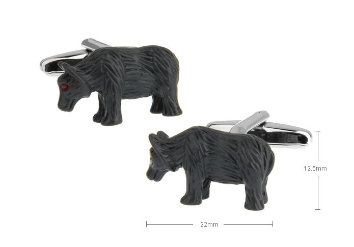 Bear Cufflinks  Black Classic Cufflinks Paint Cufflinks Animal Wholesale & Customized  CL720784