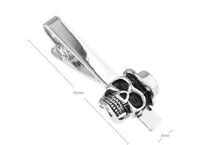  Black Classic Tie Clips Paint Tie Clips Skull Wholesale & Customized  CL870794
