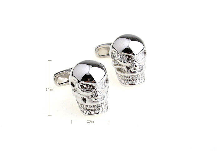 Skull Cufflinks  Silver Texture Cufflinks Metal Cufflinks Skull Wholesale & Customized  CL610773