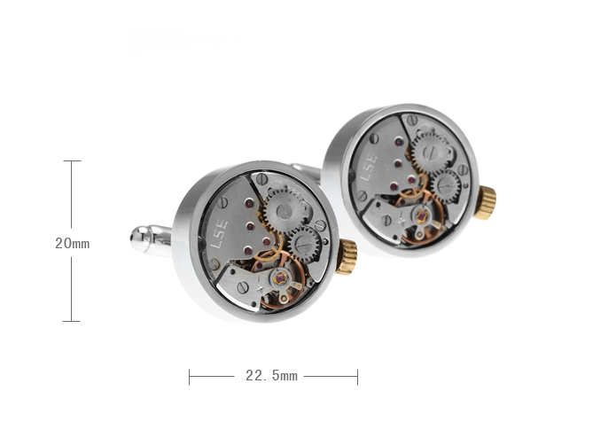 Steampunk with the smallest vintage watch movements Cufflinks  Green Intimate Cufflinks Metal Cufflinks Tools Wholesale & Customized  CL610838