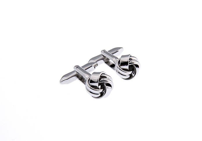  Silver Texture Cufflinks Metal Cufflinks Knot Wholesale & Customized  CL630791