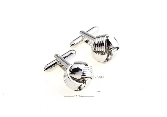  Silver Texture Cufflinks Metal Cufflinks Knot Wholesale & Customized  CL641217