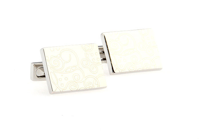 Laser Engraved Cufflinks  Matte Color Simple Cufflinks Metal Cufflinks Recreation Wholesale & Customized  CL652523