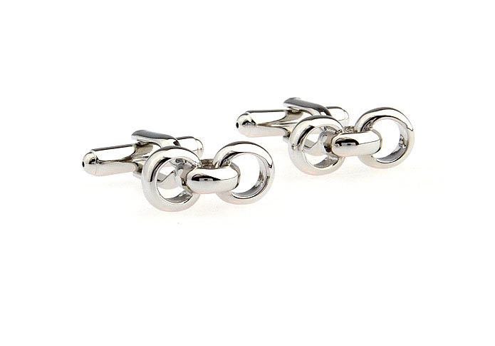 Bicyclic Cufflinks  Silver Texture Cufflinks Metal Cufflinks Knot Wholesale & Customized  CL652545