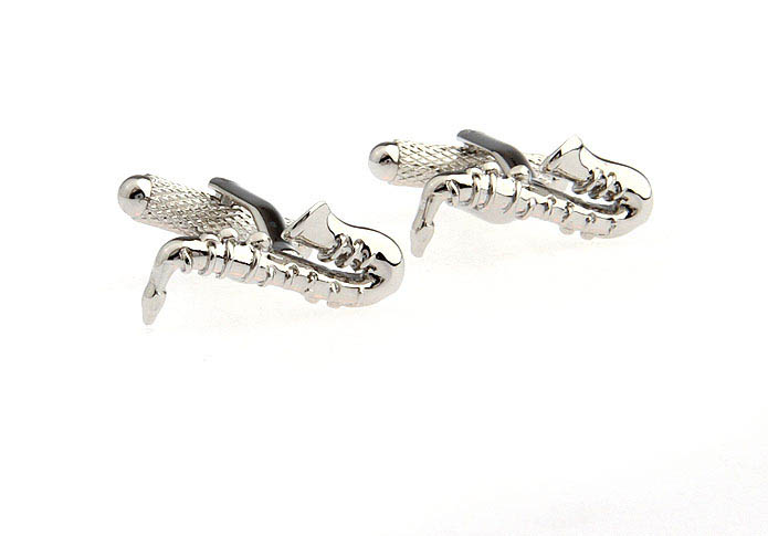 Saxophoneophone Cufflinks  Silver Texture Cufflinks Metal Cufflinks Music Wholesale & Customized  CL652551