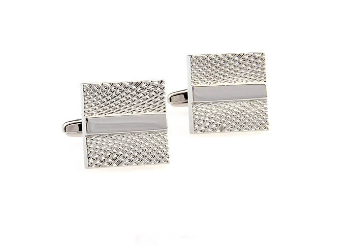  Silver Texture Cufflinks Metal Cufflinks Wholesale & Customized  CL652585