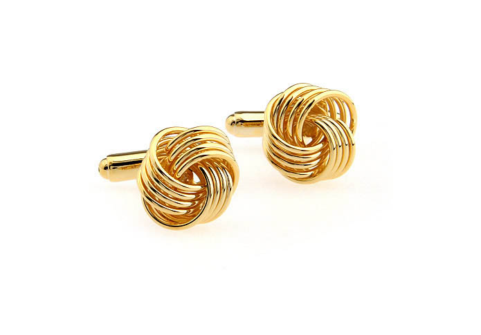  Gold Luxury Cufflinks Metal Cufflinks Knot Wholesale & Customized  CL652601