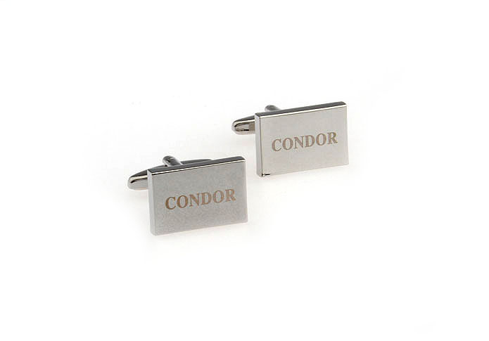 Laser Engraved CONDOR Cufflinks  Matte Color Simple Cufflinks Metal Cufflinks Symbol Wholesale & Customized  CL652658