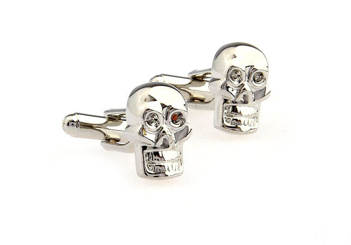 Skull Cufflinks  Silver Texture Cufflinks Metal Cufflinks Skull Wholesale & Customized  CL652691