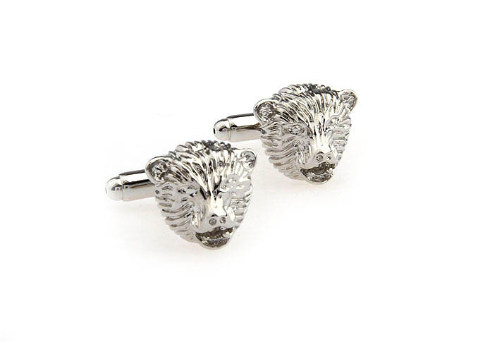 Leopard head Cufflinks  Silver Texture Cufflinks Metal Cufflinks Animal Wholesale & Customized  CL652705