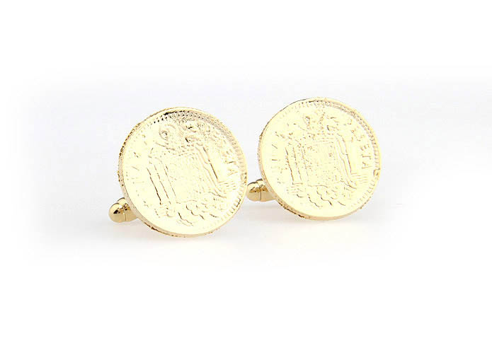 Spanish gold Cufflinks  Gold Luxury Cufflinks Metal Cufflinks Financial Wholesale & Customized  CL652730