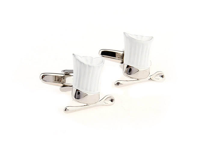 Chef hat Cufflinks  White Purity Cufflinks Metal Cufflinks Tools Wholesale & Customized  CL652788
