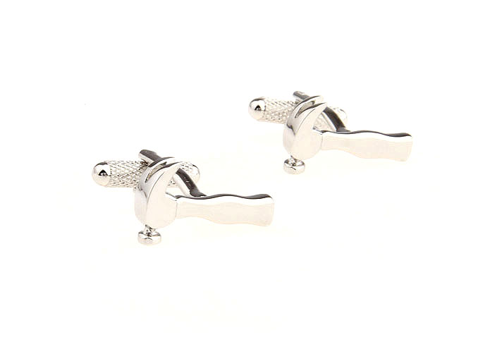 Hammer Cufflinks  Silver Texture Cufflinks Metal Cufflinks Wholesale & Customized  CL652794