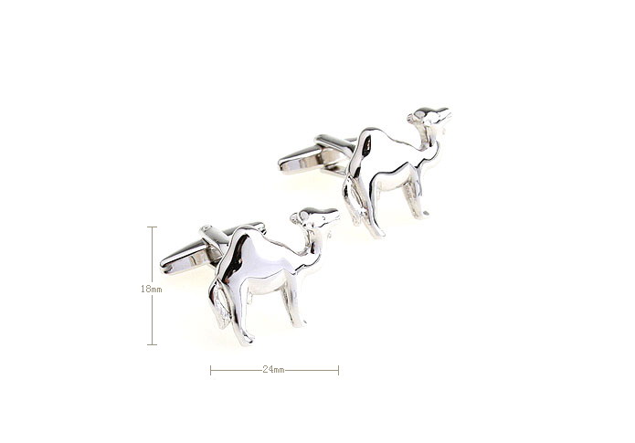Camel Cufflinks  Silver Texture Cufflinks Metal Cufflinks Animal Wholesale & Customized  CL652832
