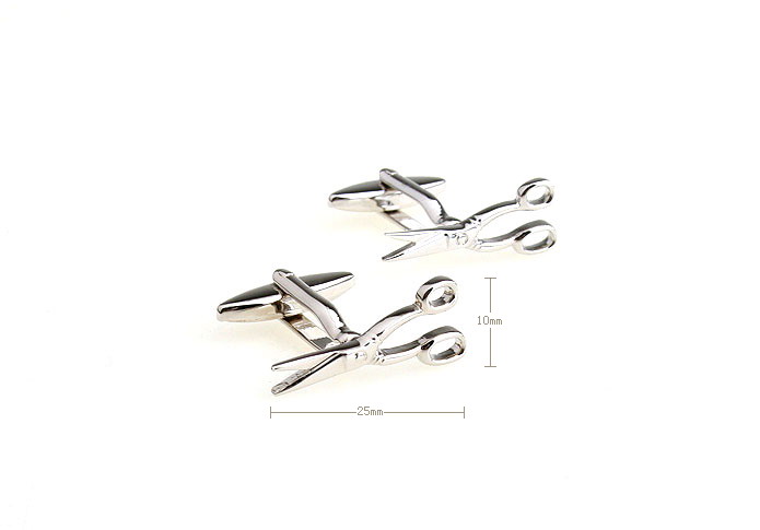 Scissors Cufflinks  Silver Texture Cufflinks Metal Cufflinks Tools Wholesale & Customized  CL652847