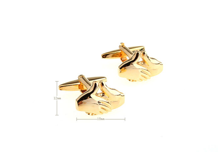 Handshake Shaped Cufflinks  Gold Luxury Cufflinks Metal Cufflinks Flags Wholesale & Customized  CL652875