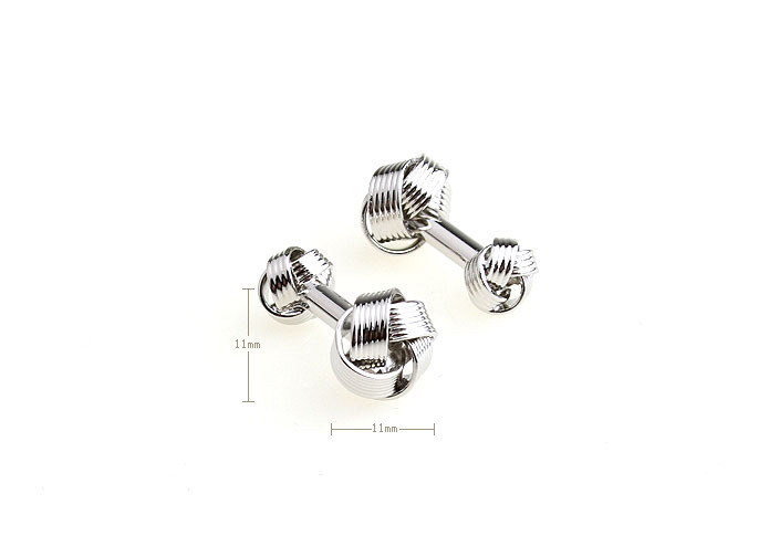  Silver Texture Cufflinks Metal Cufflinks Knot Wholesale & Customized  CL652919