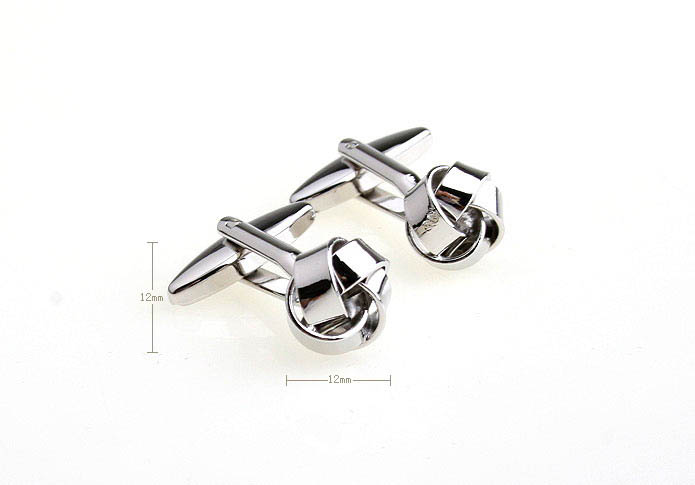  Silver Texture Cufflinks Metal Cufflinks Knot Wholesale & Customized  CL652920