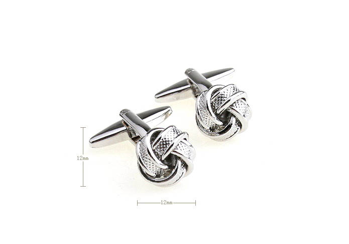  Silver Texture Cufflinks Metal Cufflinks Knot Wholesale & Customized  CL652922