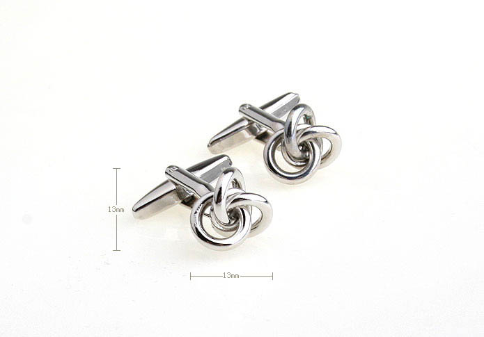 Silver Texture Cufflinks Metal Cufflinks Knot Wholesale & Customized  CL652932