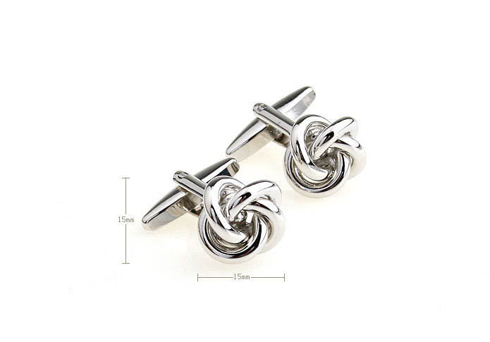  Silver Texture Cufflinks Metal Cufflinks Knot Wholesale & Customized  CL652938