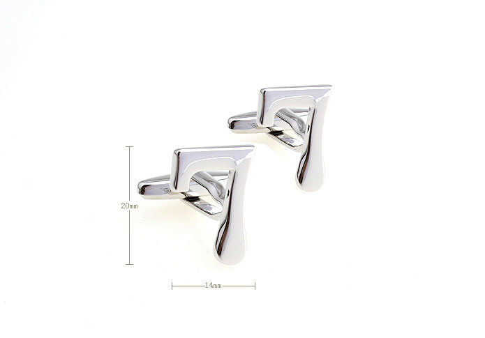 Arabic numerals 7 Cufflinks  Silver Texture Cufflinks Metal Cufflinks Symbol Wholesale & Customized  CL652957