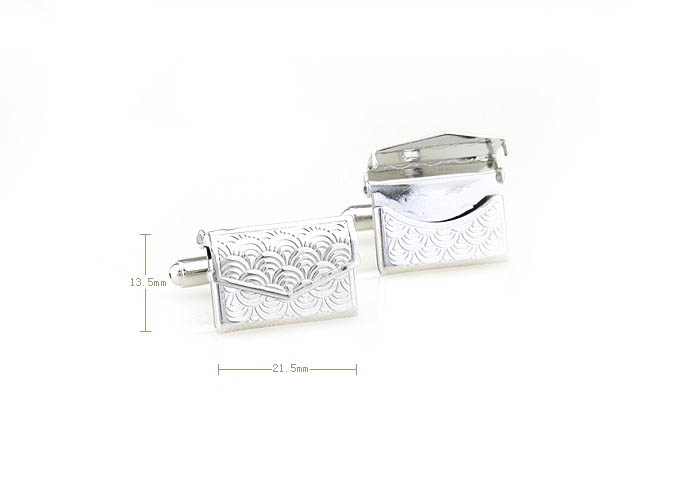 Bags can open and close Cufflinks  Silver Texture Cufflinks Metal Cufflinks Hipster Wear Wholesale & Customized  CL652979