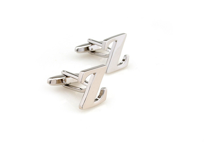 26 Letters Z Cufflinks  Silver Texture Cufflinks Metal Cufflinks Symbol Wholesale & Customized  CL653013