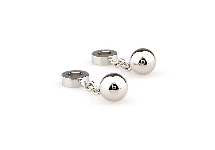 Silver ball Cufflinks  Silver Texture Cufflinks Metal Cufflinks Funny Wholesale & Customized  CL653027