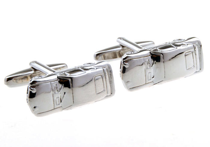 Car Cufflinks  Silver Texture Cufflinks Metal Cufflinks Transportation Wholesale & Customized  CL653776