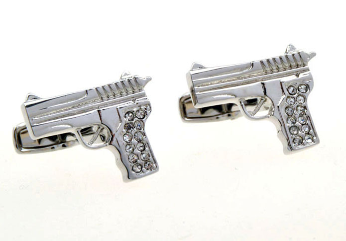 Pistol Cufflinks  White Purity Cufflinks Metal Cufflinks Military Wholesale & Customized  CL653827