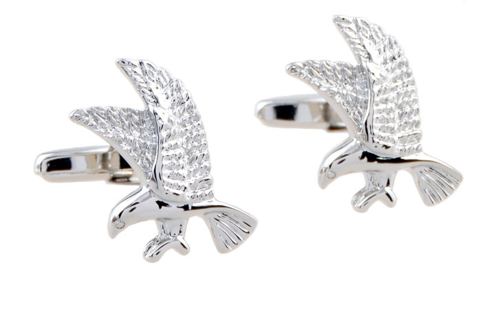 Eagle Cufflinks  Silver Texture Cufflinks Metal Cufflinks Animal Wholesale & Customized  CL653919