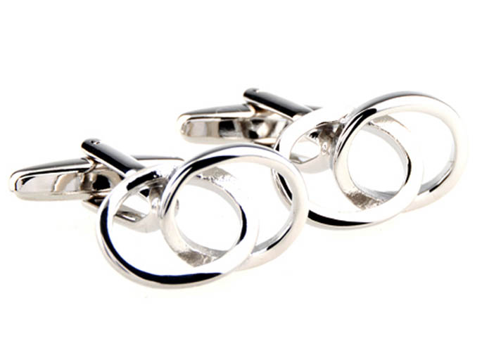 Bicyclic Cufflinks  Silver Texture Cufflinks Metal Cufflinks Knot Wholesale & Customized  CL654101