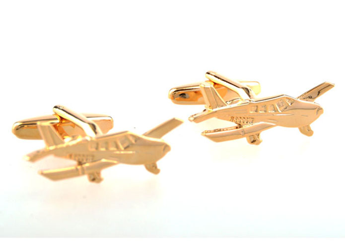 Aircraft Cufflinks  Gold Luxury Cufflinks Metal Cufflinks Transportation Wholesale & Customized  CL654222