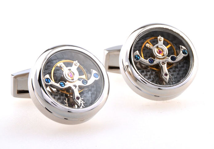 Steampunk with the smallest vintage watch movements Cufflinks  Multi Color Fashion Cufflinks Metal Cufflinks Tools Wholesale & Customized  CL654248