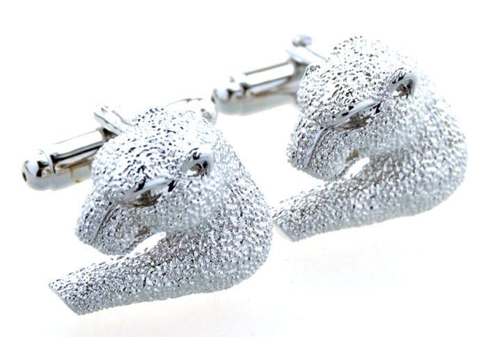 Leopard head Cufflinks  Silver Texture Cufflinks Metal Cufflinks Animal Wholesale & Customized  CL654280