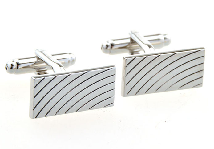  Silver Texture Cufflinks Metal Cufflinks Wholesale & Customized  CL654287
