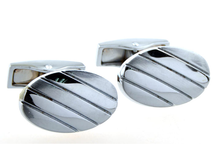  Silver Texture Cufflinks Metal Cufflinks Wholesale & Customized  CL654295