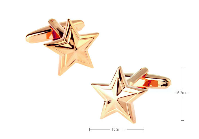 Five-pointed star Cufflinks  Gold Luxury Cufflinks Metal Cufflinks Flags Wholesale & Customized  CL654570