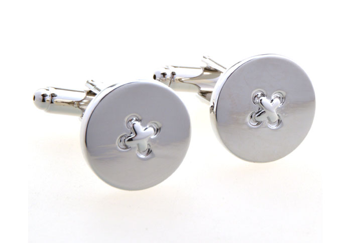 Buttons Cufflinks Silver Texture Cufflinks Metal Cufflinks Hipster Wear Wholesale & Customized CL654992