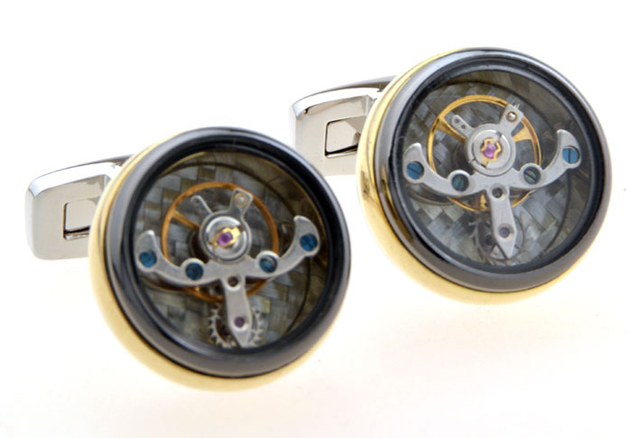 Steam Punk Vintage Watch Movements Cufflinks Gold Luxury Cufflinks Metal Cufflinks Tools Wholesale & Customized CL654996